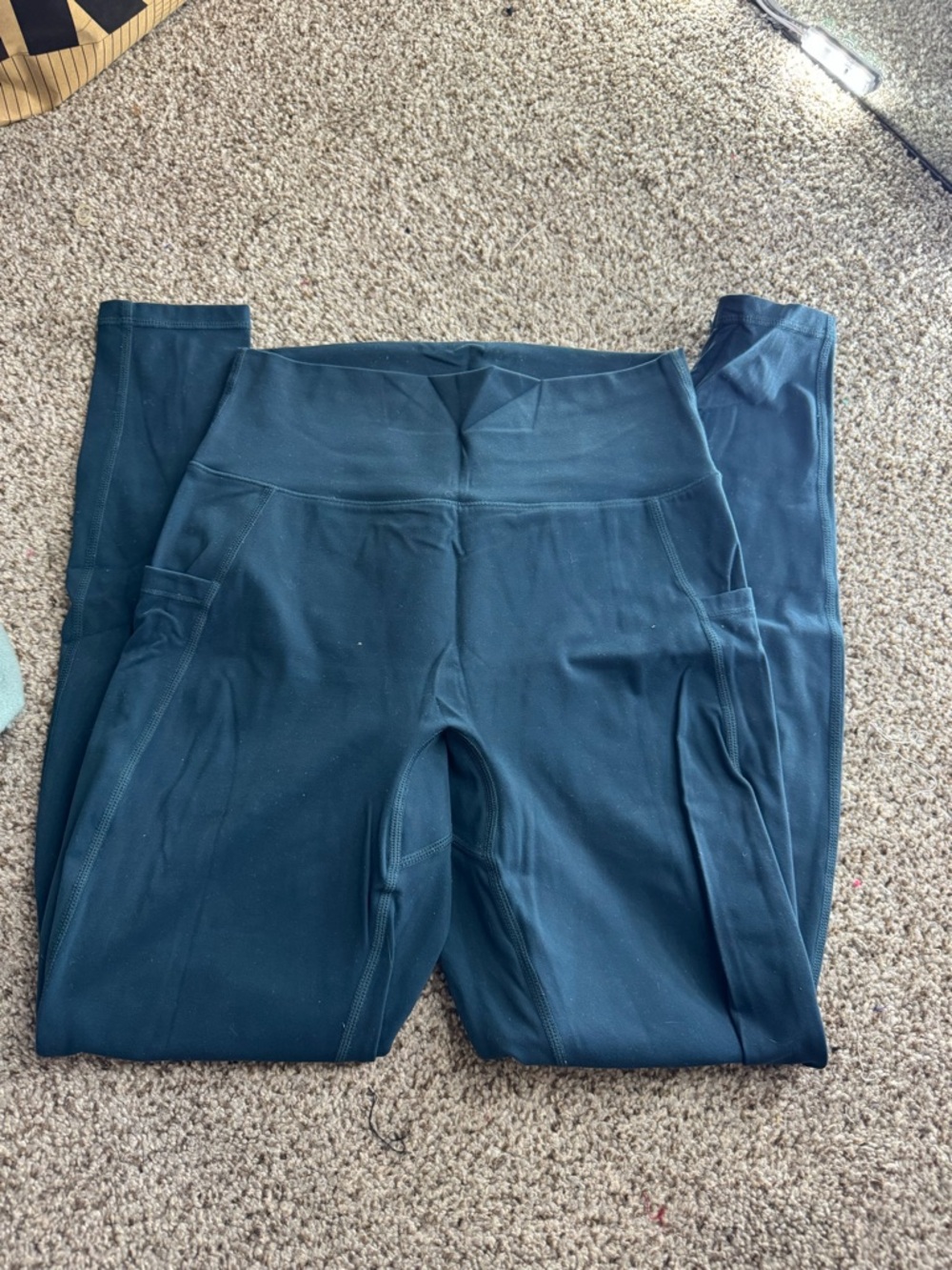 Buffbunny secret garden Dark Teal Rosa Pocket Leggings